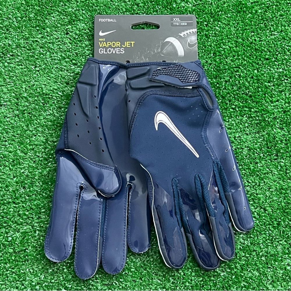 Nike Vapor Jet 6.0 Football Receiver Gloves Mens 2XL Navy CZ4127-439 ($55 MSRP)